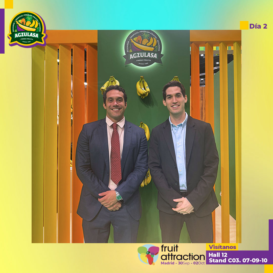 🌍✨ Día 2 en Fruit Attraction Madrid 2025
Seguimos compartiendo con clientes y aliados nuestra pasión por producir bananos de calidad mundial. 🍌💛
Cada reunión fortalece lazos y abre nuevas.
#Agzulasa #FruitAttraction #BananasEcuador #TransformandoVidas