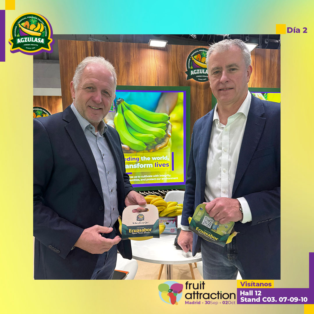 agzulasa's tweet photo. 🌍✨ Día 2 en Fruit Attraction Madrid 2025
Seguimos compartiendo con clientes y aliados nuestra pasión por producir bananos de calidad mundial. 🍌💛
Cada reunión fortalece lazos y abre nuevas.
#Agzulasa #FruitAttraction #BananasEcuador #TransformandoVidas https://t.co/dNYicECVdT