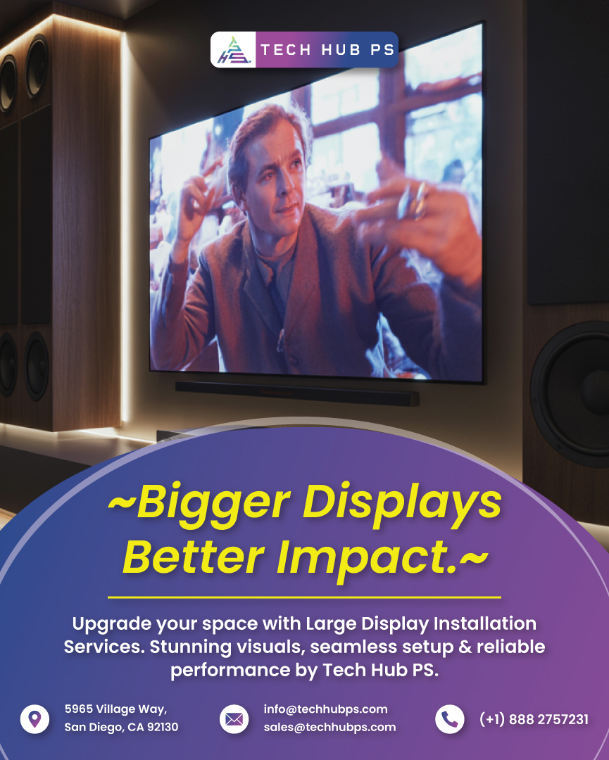 THPS_LLC's tweet image. 📺 Large Display Installation – Clear. Seamless. Powerful.

Upgrade your workspace, events, or venues with Tech Hub PS. We deliver smooth, large display installations with perfect visuals, secure setups, and reliable performance.

#LargeDisplay #AVInstallation #SystemIntegration