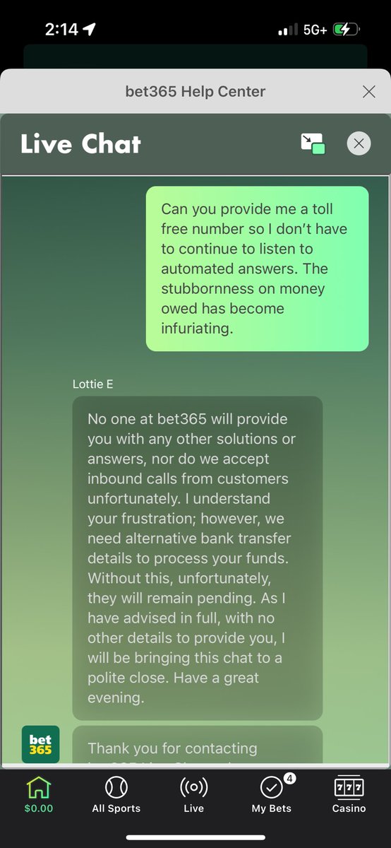champ7321's tweet photo. @bet365 trying to fuck me out of $1700. Just void my withdrawals I swear to god. https://t.co/4zijfrMDts