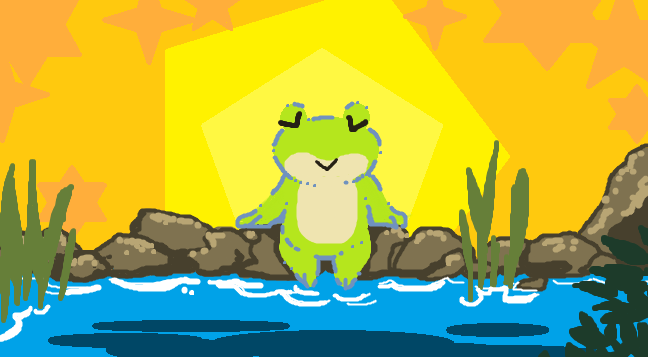 JennGameUI's tweet image. My entry for today - Pond #frogpontober2025

#mspaint #Inktober2025 #frogpondsim #indiegame