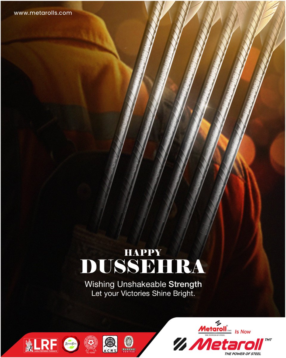 MetarollsIspat's tweet image. This Dussehra, honor the strength that holds firm, the courage that overcomes, and the resilience that lasts through every challenge. 

#Dussehra2025 #Metaroll #EnduringStrength #CelebrateCourage