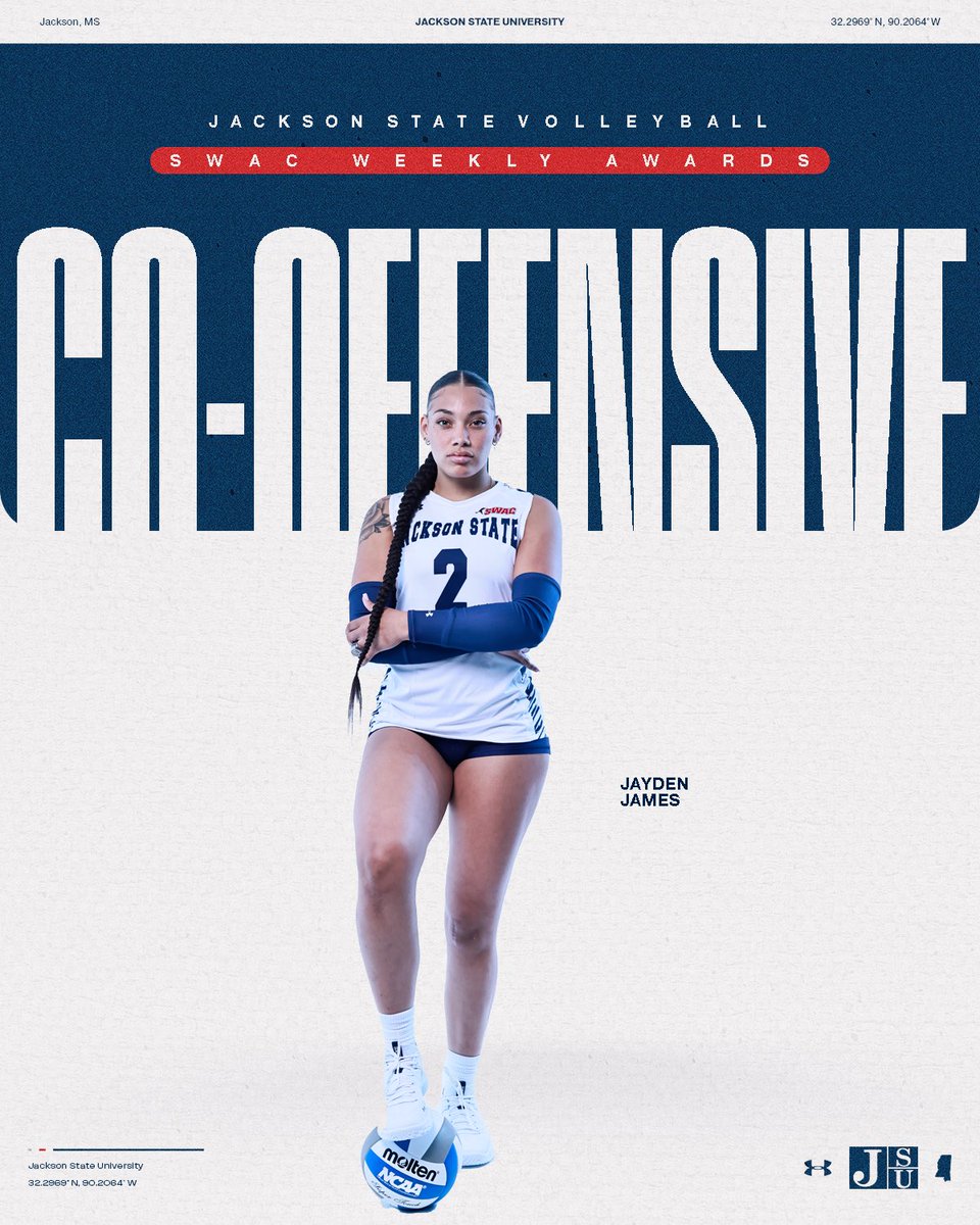 GoJSUTigersVB's tweet image. Our @theswac Players of THEE Week!

🏐 Jayden | Co-Offensive Player of the Week
🏐 Karys Dove | Co-Setter of the Week

#THEEiLove | #GoJSUTigersVB🐅