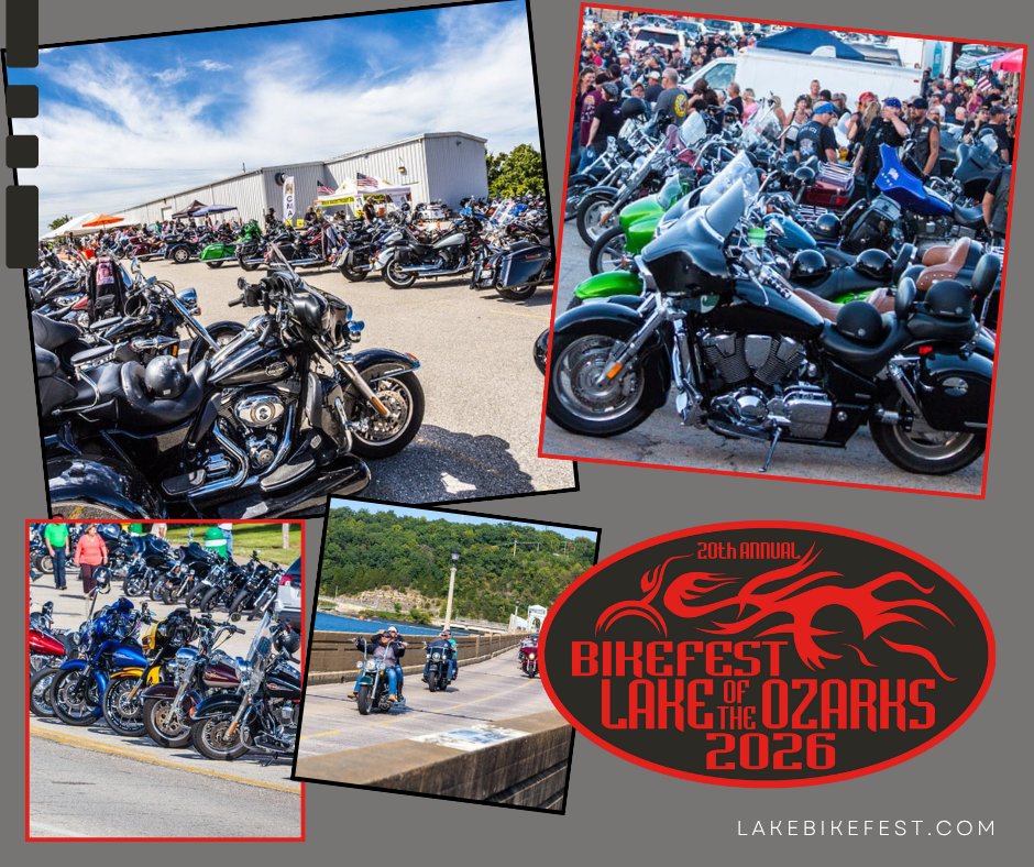 𝗧𝗵𝗲 𝗰𝗼𝘂𝗻𝘁𝗱𝗼𝘄𝗻 𝘁𝗼 𝗕𝗶𝗸𝗲𝗳𝗲𝘀𝘁 𝟮𝟬𝟮𝟲 𝗵𝗮𝘀 𝗯𝗲𝗴𝘂𝗻!
#LakeBikefest2026 is expanding to 6 days of epic rides, live music, thrilling events, &amp; more! Get ready for Sept 15-20, 2026, when the rally will be bigger &amp; better than ever. 
#MotorcycleRally #BikerLife