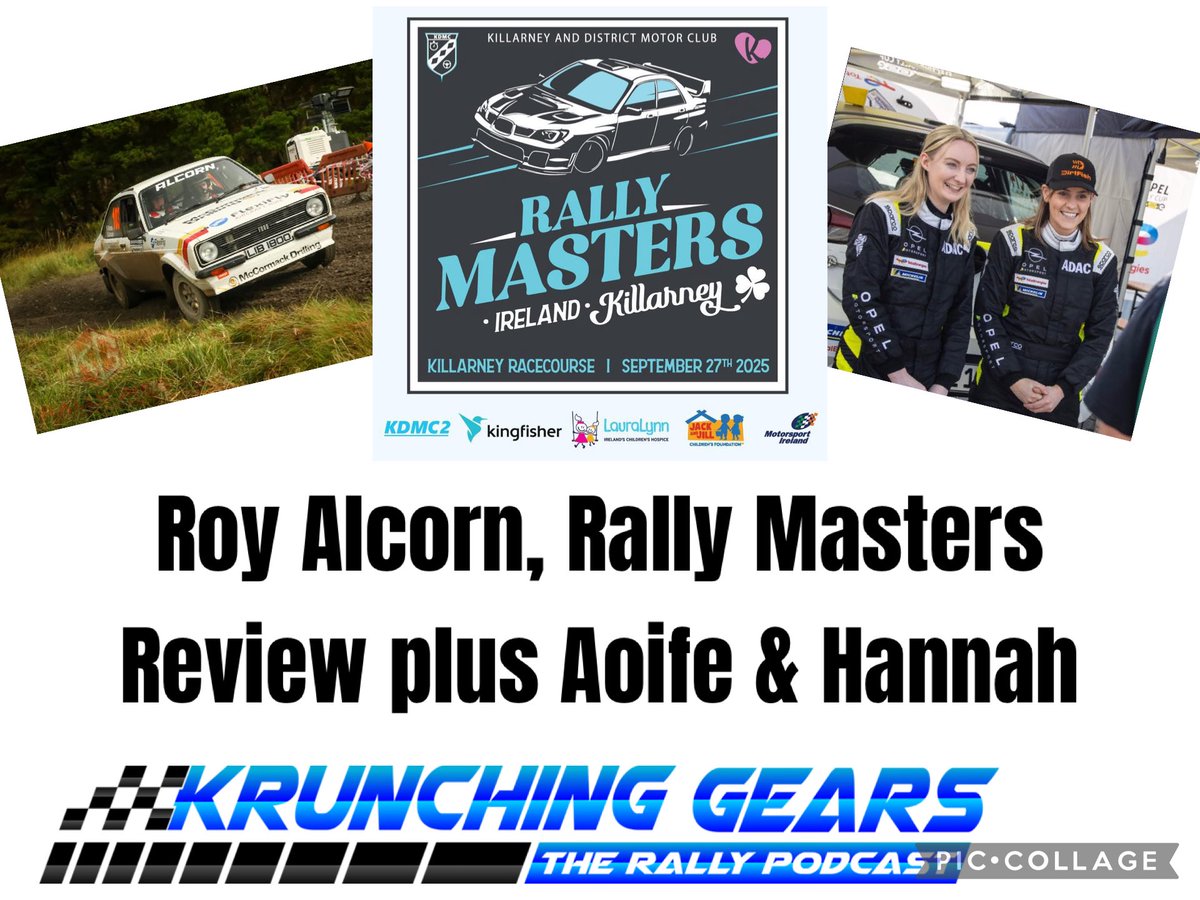 Brand new Krunching Gears - The Rally Podcast out tomorrow. We hear about a reuniting of man and car, look back at Rally Masters Ireland and catch up with two of the fastest and busiest ladies in rallying.