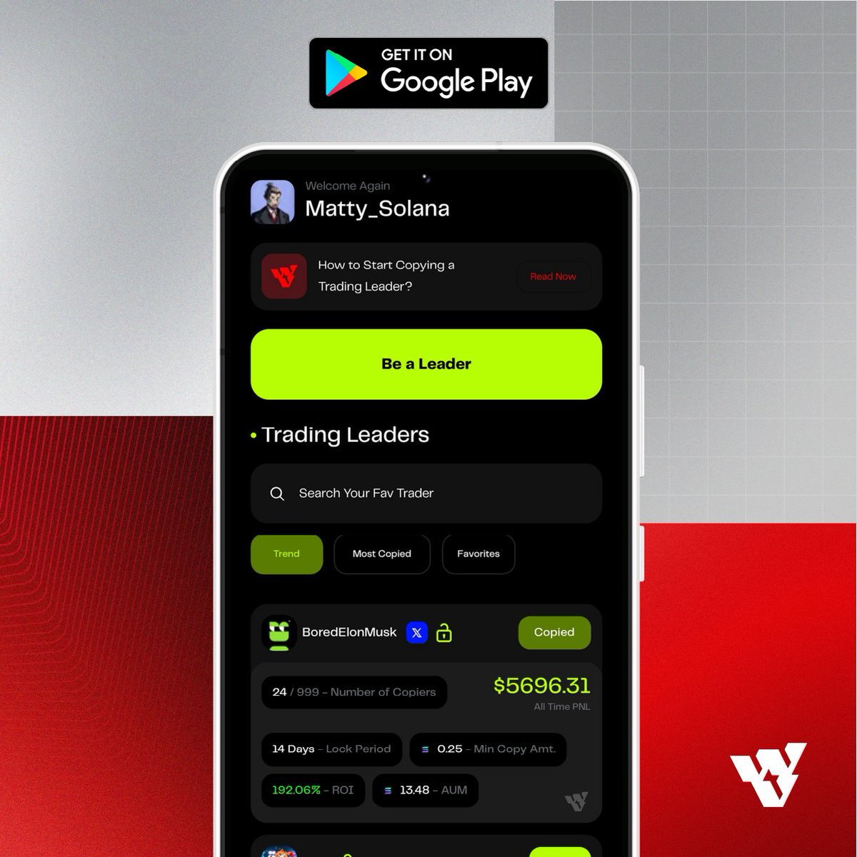 🔥WIDI is now LIVE on <a href="/GooglePlay/">Google Play</a> too! 

Trade any meme. Copy leaders. 

Earn when you’re copied with a real Copy-Trading model on <a href="/solana/">Solana</a> .

🌌 Earn Eternal Points from your in-app volume
👥 Refer friends → you get 20% fees / they get 20% off
🤖 Let WIDI AI analyze any token
