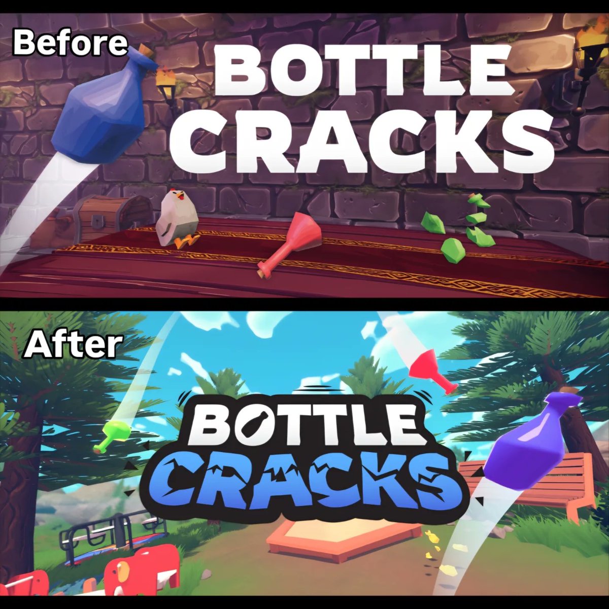 FrowsyF's tweet image. We’ve got our official Steam cover! 🎉 The logo was made by my girlfriend Shokolisto!💕 Huge thanks for the awesome design! 😎

I did the background myself, and I’ll probably keep polishing it little by little XD 🐸 I hope you like it!

#partygame #indiegame #gamedev #coopgame