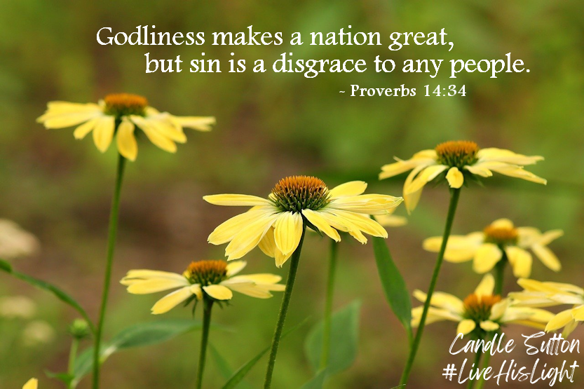 We hear a lot about making America great, but I think this verse makes it clear that there's only 1 path to greatness: godliness. Greatness = godliness. It's that simple. And as Christ-followers, it starts with us. 

#LiveHisLight #SeekGod #LiveLikeJesus
