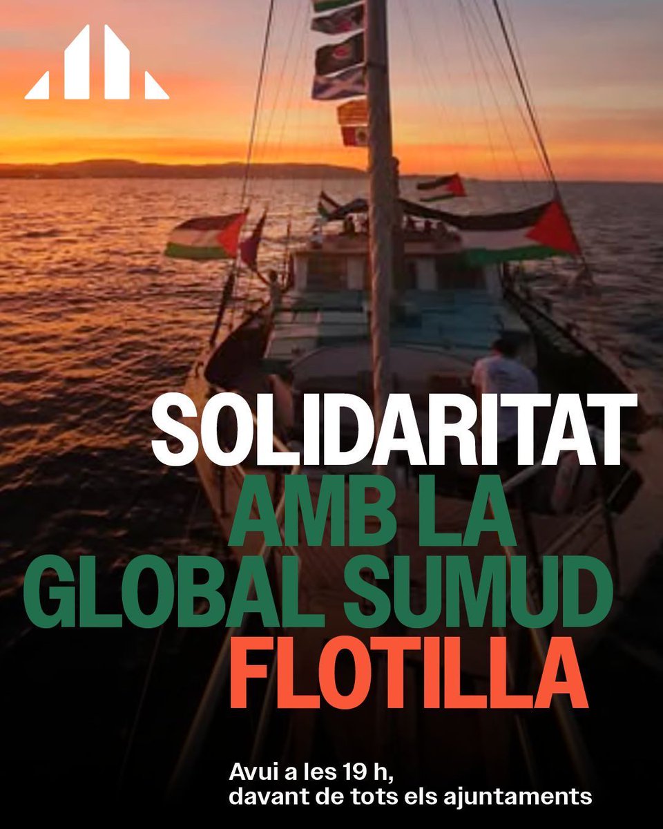 EsquerraGelida's tweet photo. 🔊Davant la detenció ilegal de la Global Sumud Flotilla tota la nostra solidaritat i suport. 
Aturem el Genocidi a Gaza!✊🏻 https://t.co/dRtT4WINKf