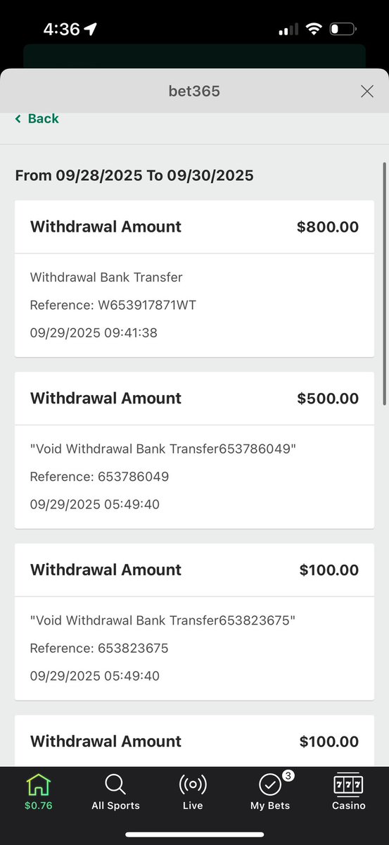 champ7321's tweet photo. @bet365 trying to fuck me out of $1700. Just void my withdrawals already. https://t.co/8V5sDbxCpp