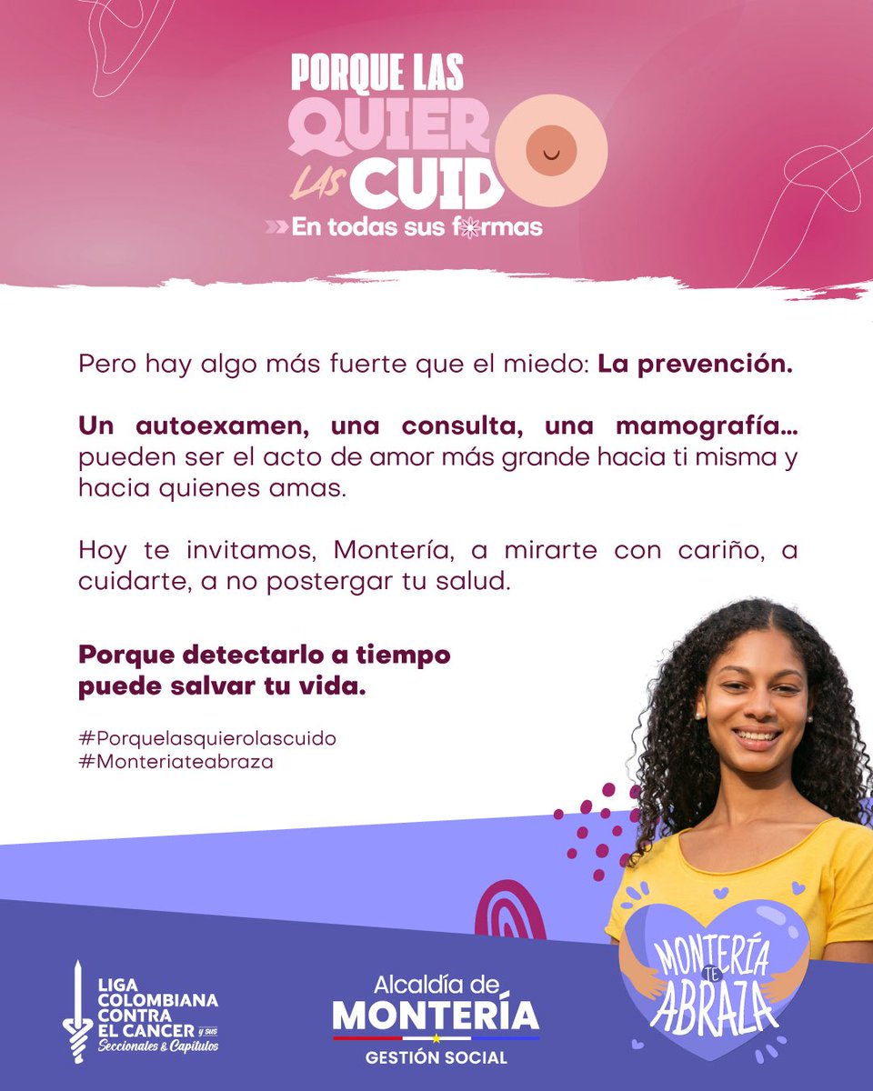 No esperes señales para cuidar lo más valioso que tienes: tu vida.
El cáncer no avisa, pero tú sí puedes adelantarte.  

Una cita médica, un estudio a tiempo, una conversación sincera contigo misma.  

Prevenir es un acto de amor.  
Amor por ti, por los tuyos, por cada sueño.✨🌸