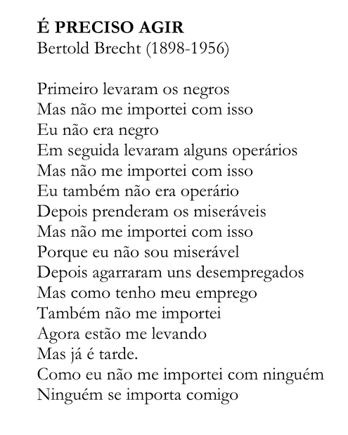 <a href="/lanaflowerz/">Lana/ Luce Potiguara ♿🌻🏹</a> <a href="/adamtotscomix/">Adam Ellis</a> Pior que meus amigos e até meus pais já se questionaram porque que eu apoio as lutas raciais e LGBT sendo que eu sou branco e hétero.

Porque é o certo a fazer.

É muito fácil ter o mínimo de empatia, gente. E esse poema já avisa sobre o perigo do "Cada um no seu quadrado."
