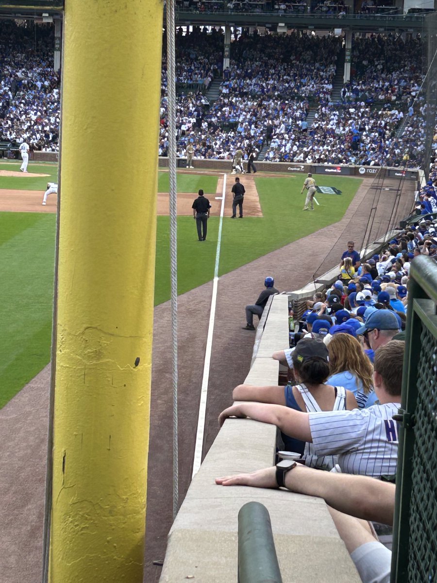 Hoping Padres can hit one just to my left.