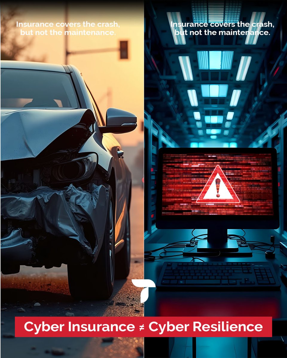 think_swift's tweet image. Cyber insurance ≠ cyber resilience.
Premiums rise. Payouts stall. Coverage shrinks.
Real protection = prevention + detection + response.
Insurance is the backup plan, not the strategy.
🔗bit.ly/3HI886Y
#CyberResilience #SMBsecurity #ThinkSwift