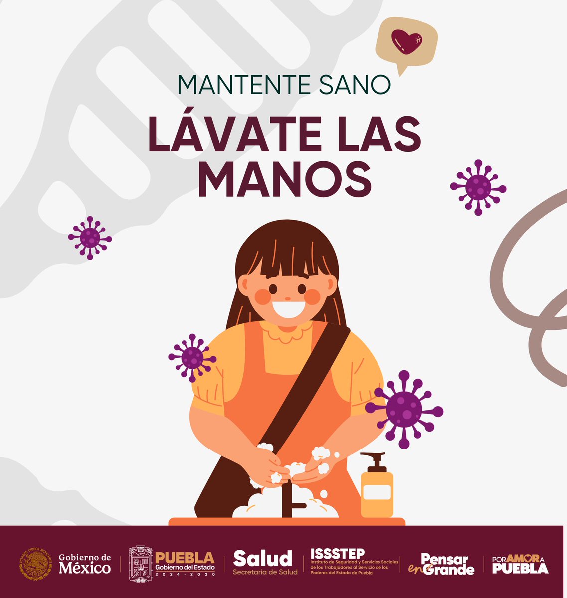 ISSSTEP_Puebla's tweet image. Lavarse   las manos correctamente previene enfermedades y protege a su familia. Higiene   simple, gran impacto. 
El @Gob_Puebla nos impulsa a cuidar la salud desde casa.   
 
  #PorAmorAPuebla #PensarEnGrande #LávateLasManos