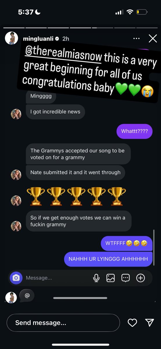 imagine ming getting a grammy before ni—