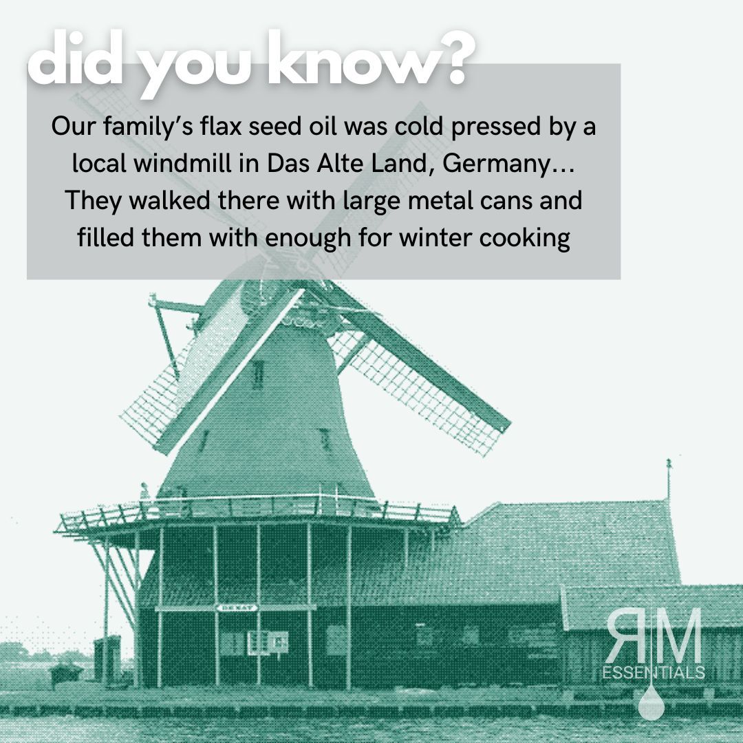 rm_essentials's tweet photo. In Das Alte Land (The Old Land) people had a higher life expectancy and few reported any sort of allergies. One common food in their diet was seed oils, pressed by wind power. A vital part of our history, see our about us on our website for more details. #MadeInCanada https://t.co/C6L1FFO0Xz