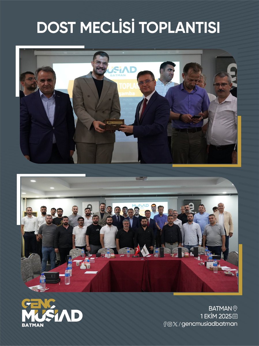 Dost Meclisi Toplantımızı, Batman Defterdarımız Sayın Muhittin Çelebi Şenses’in katılımlarıyla gerçekleştirdik.

MÜSİAD ve Genç MÜSİAD Batman Şubemizin ortak organizasyonu olan bu önemli buluşmada, gündeme dair değerlendirmelerde bulunduk ve kıymetli istişareler gerçekleştirdik.