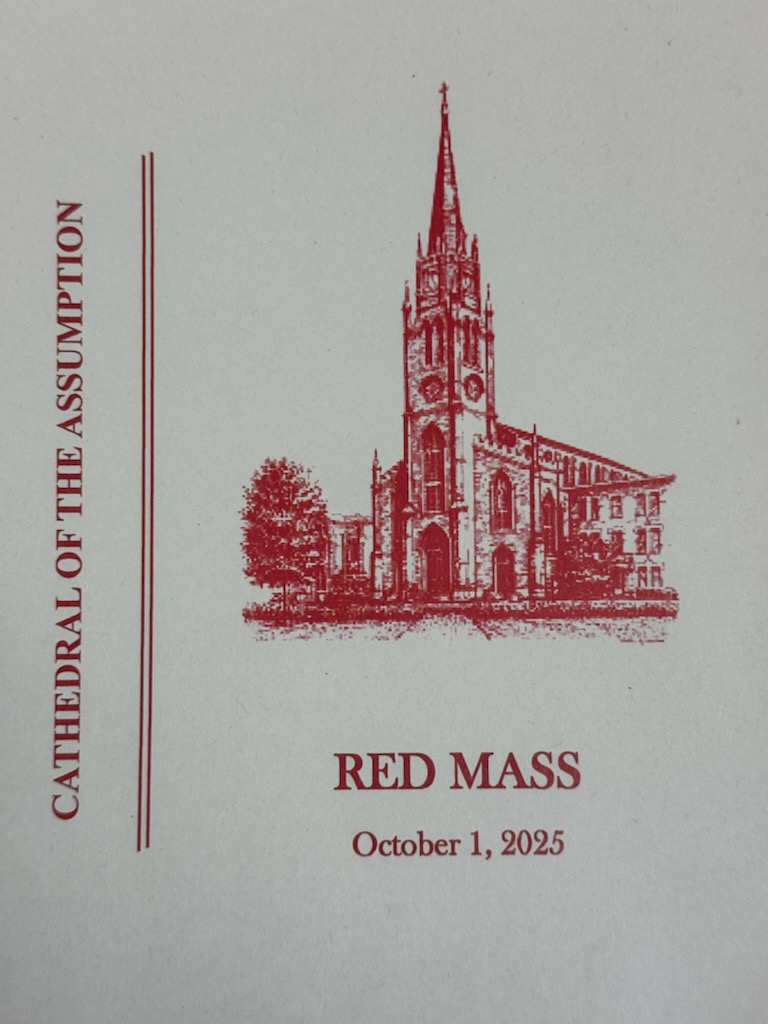 LouKyCourtClerk's tweet photo. Attending Red Mass, a special Mass celebrated for the legal profession, at the Cathedral of the Assumption.
@Cathedral1852 #RedMass @ArchLouKY @kentuckycourts https://t.co/F3lXLtewDb