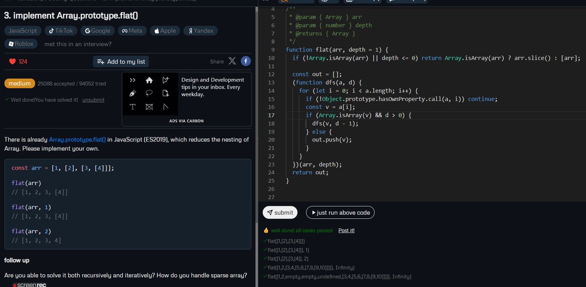 blaq_coder's tweet image. Day 5/100 of #100DaysOfCode
✅ Solved 2 LeetCode problems
✅ Solved 1 BFE.dev question
✅ Learned Floyd’s Algorithm (cycle detection)
Bit by bit, sharpening my problem-solving muscle 🚀