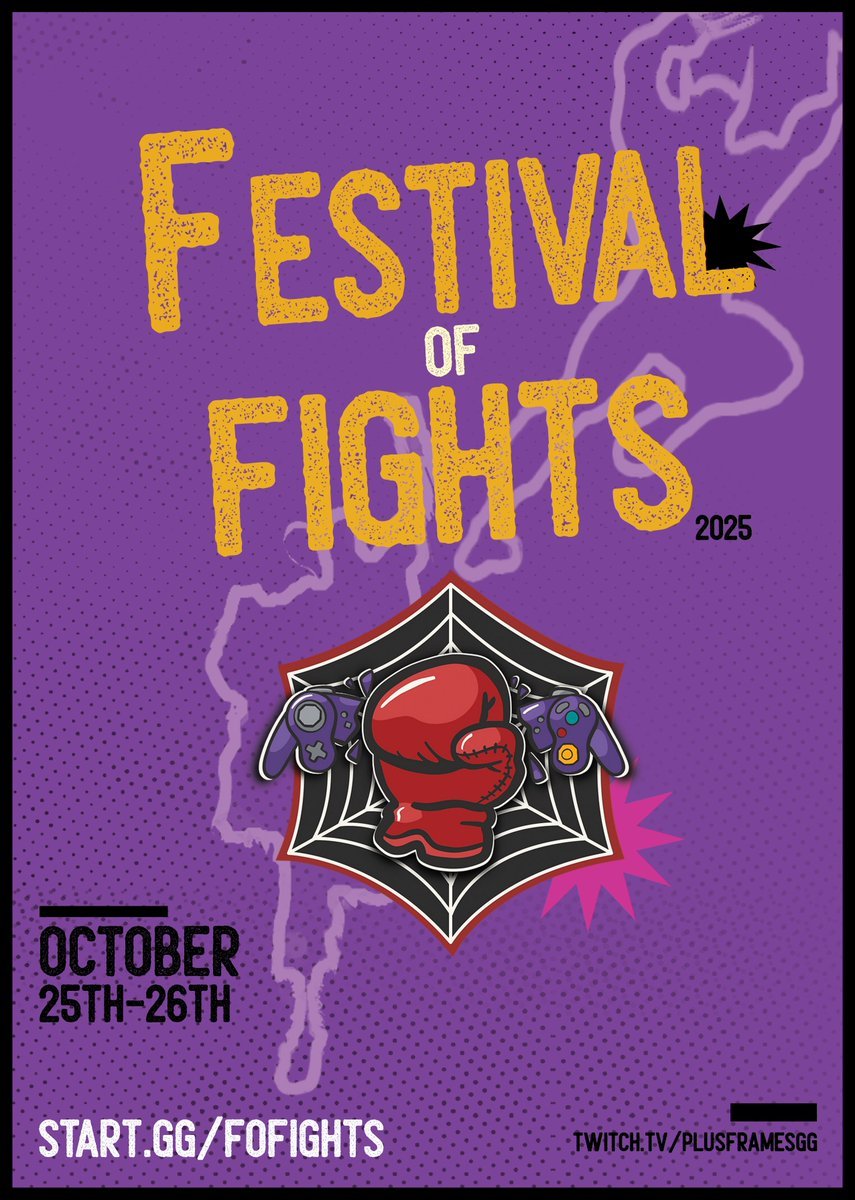 PlusFrames.gg (@plusframesgg) on Twitter photo Here are the days each game will fall on for Festival of Fates V (Times TBA)!
10/25
#COTW🐺 (PS5)
#KOFXV👑 (PS4)
#TEKKEN8👿 (PS5)
#SF6🛣️ (PC)
10/26
#2XKO🤝 (PC)
#MK1🐉 (PS5)
#UMVC3🦹♂️🦹♀️ Teams (PC)
#UMVC3🦸♂️ Singles (PC)
Early Reg open until October 4th!
start.gg/fofights Here are the days each game will fall on for Festival of Fates V (Times TBA)!
10/25
#COTW🐺 (PS5)
#KOFXV👑 (PS4)
#TEKKEN8👿 (PS5)
#SF6🛣️ (PC)
10/26
#2XKO🤝 (PC)
#MK1🐉 (PS5)
#UMVC3🦹♂️🦹♀️ Teams (PC)
#UMVC3🦸♂️ Singles (PC)
Early Reg open until October 4th!
start.gg/fofights
