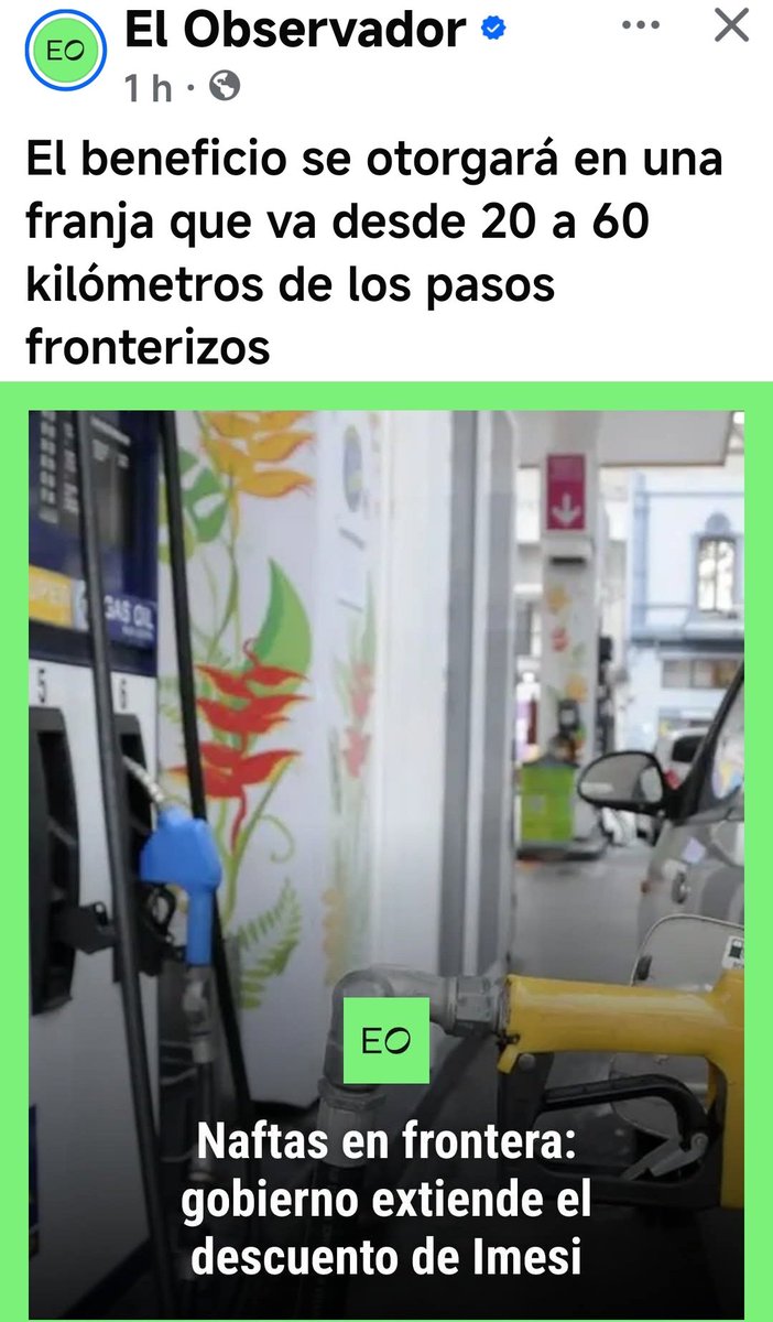 Y los del medio del Uruguay pagamos x giles 80 pesos el litro...