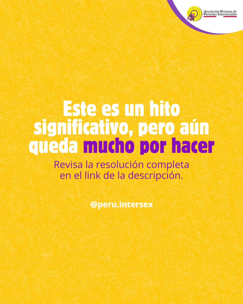 💛 ¡Un paso histórico para nuestra comunidad  #intersex!
💜La Oficina del Alto Comisionado de las Naciones Unidas para los Derechos Humanos (ACNUDH) ha publicado un informe sobre leyes y políticas discriminatorias nocivas contra las personas intersexuales.

Lee más en Facebook.