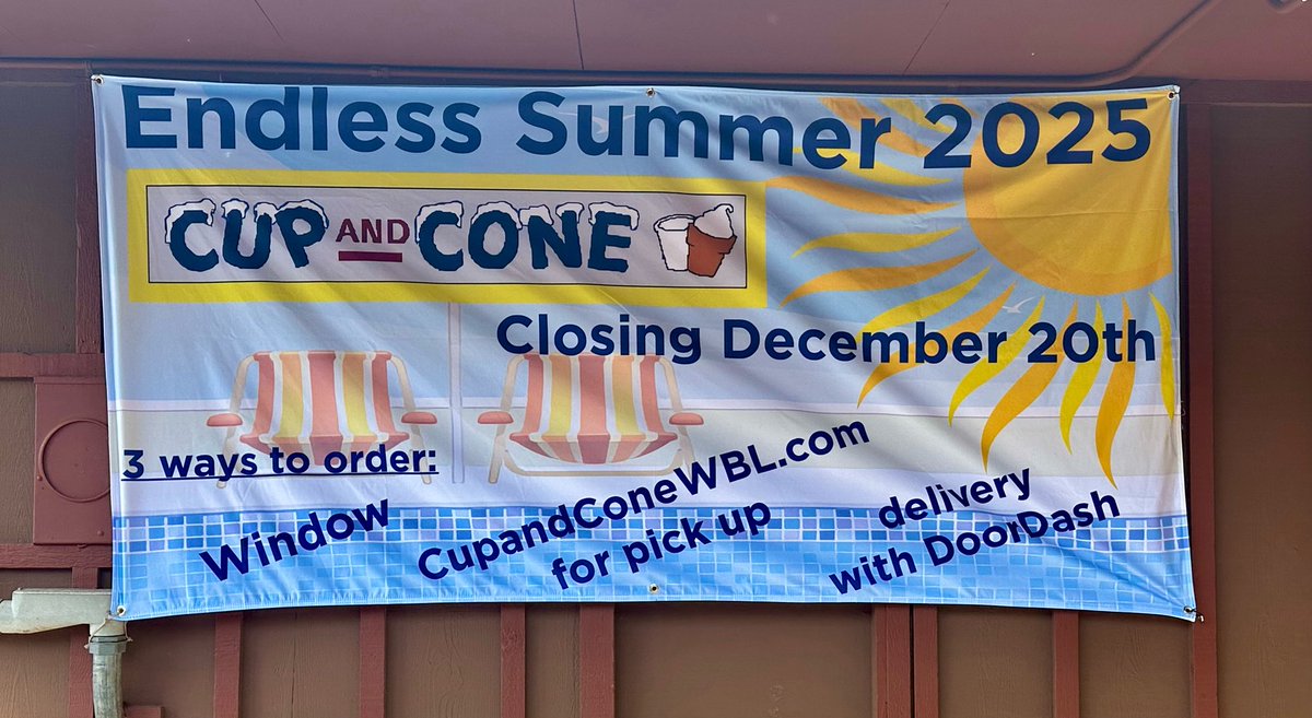 History is being made! For the first time ever, Cup and Cone will be open until December 20th, 2025! 🎊

Get ready to enjoy your favorite treats all the way through the holidays—it’s the summer that never ends!