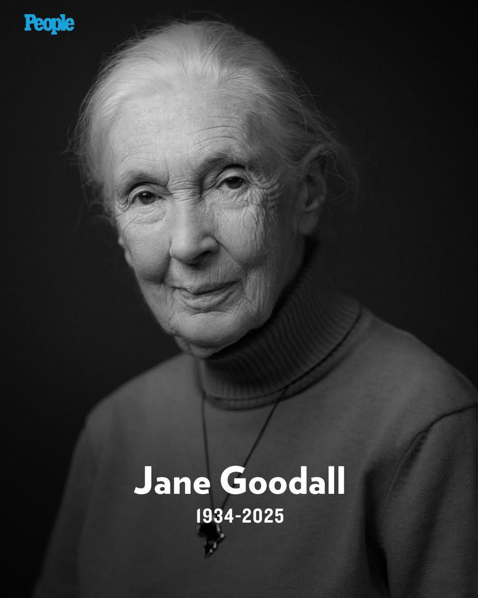 Rest in peace to one of the ecological GOATs. #JaneGoodall