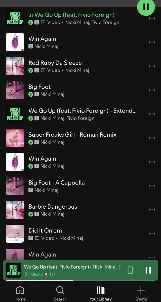lesya_minaj's tweet photo. If u r a real barb then show us what yall streaming to support Nicki https://t.co/eIdyWanGTS
