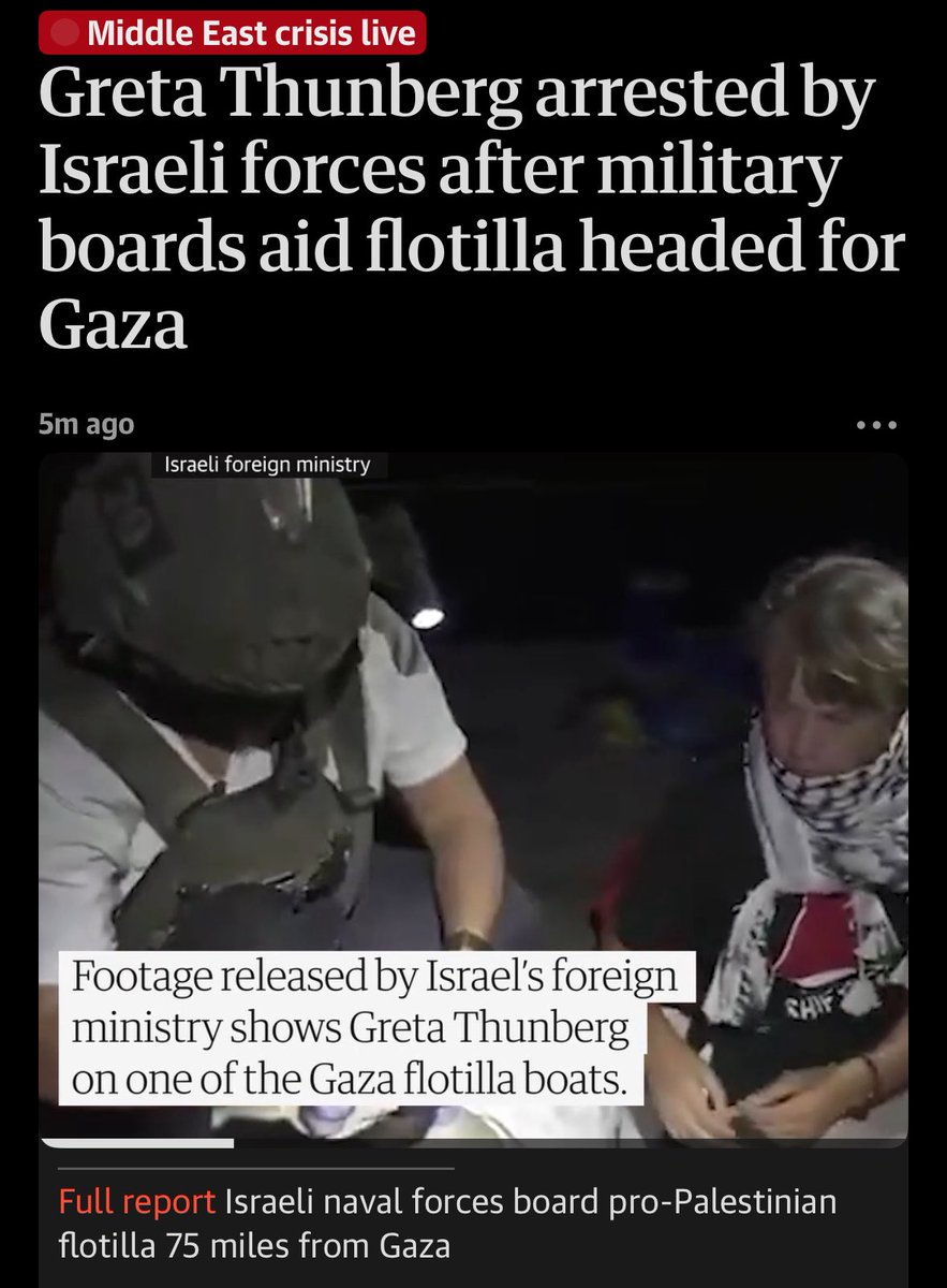 The Sumud flotilla is under attack in international waters. This is a gross breach of international law. 

The violent Israeli response, of drone and the violent naval attack, on an aid flotilla in international waters confirms the brutal illegality of Israel’s genocide in Gaza.
