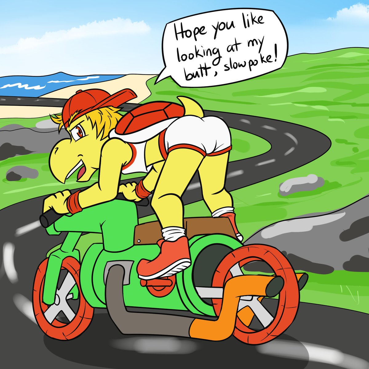 Something a bit different just cause I've been really enjoyin' MKW a lot, and I wanna draw a cute koopa guy.