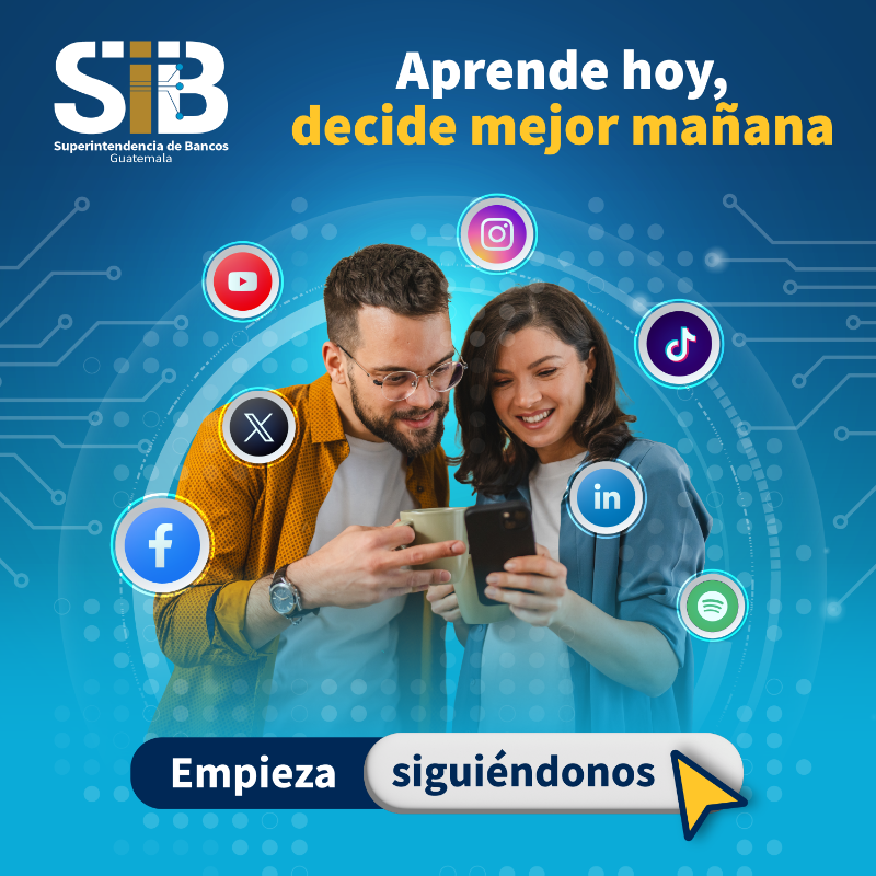 sib_guatemala's tweet photo. ¡Infórmate para proteger tu dinero y tomar mejores decisiones financieras! 

Aprende a:  
• Cuidar tu Historial Crediticio 
• Prevenir fraudes por medios electrónicos 
• Planificar tus gastos 
• Usar productos financieros de forma inteligente

¡Todo empieza siguiéndonos! https://t.co/51gtuzJbge
