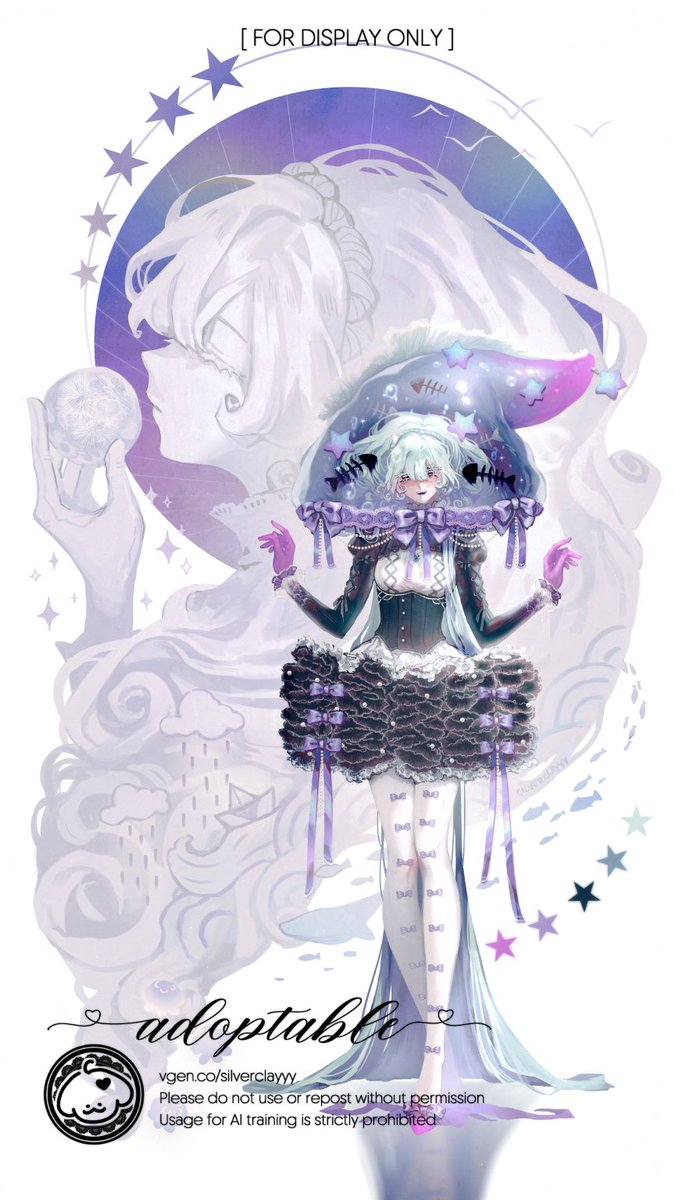 silverclayyy's tweet image. Man O&apos; War Jellyfish Witch Adopt
Looking for $200 USD or best offer

Details on my Toyhouse: toyhou.se/35339168.adopt…
comment/dm also ok  

#adopt #adoptable #vtuberdesign