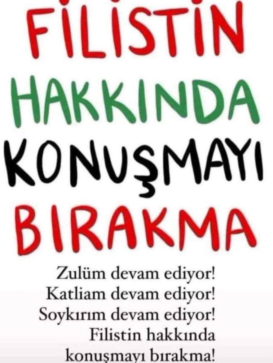 Filistin hakkında Gazze hakkında konuşmayı bırakma!!!!
🇵🇸🇵🇸🇵🇸🇵🇸🇵🇸🇵🇸🇵🇸
#FreePalestine
#MyAgendaSumud 
#NAZIsrael
