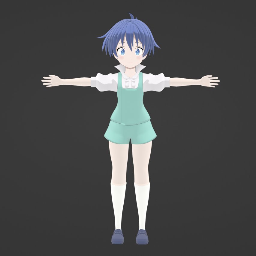 yo11_0v0's tweet photo. マテリアルを少し変えてみた。
全体的に立体感が出てきて、特に髪の毛がいいかも https://t.co/CEclDtnHG8