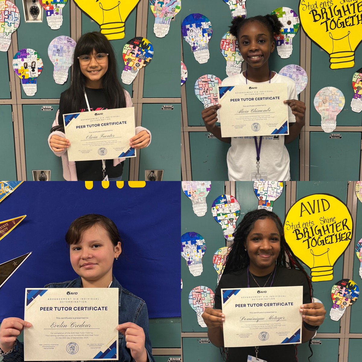 Ms_Lloyd_Math's tweet image. BIG AVID SHOUT OUT 📢 to our new Peer Tutors this school year. I look forward to seeing their leadership in action during tutorials this year💜‼️ 
#ThisIsAVID #HMS_AVID