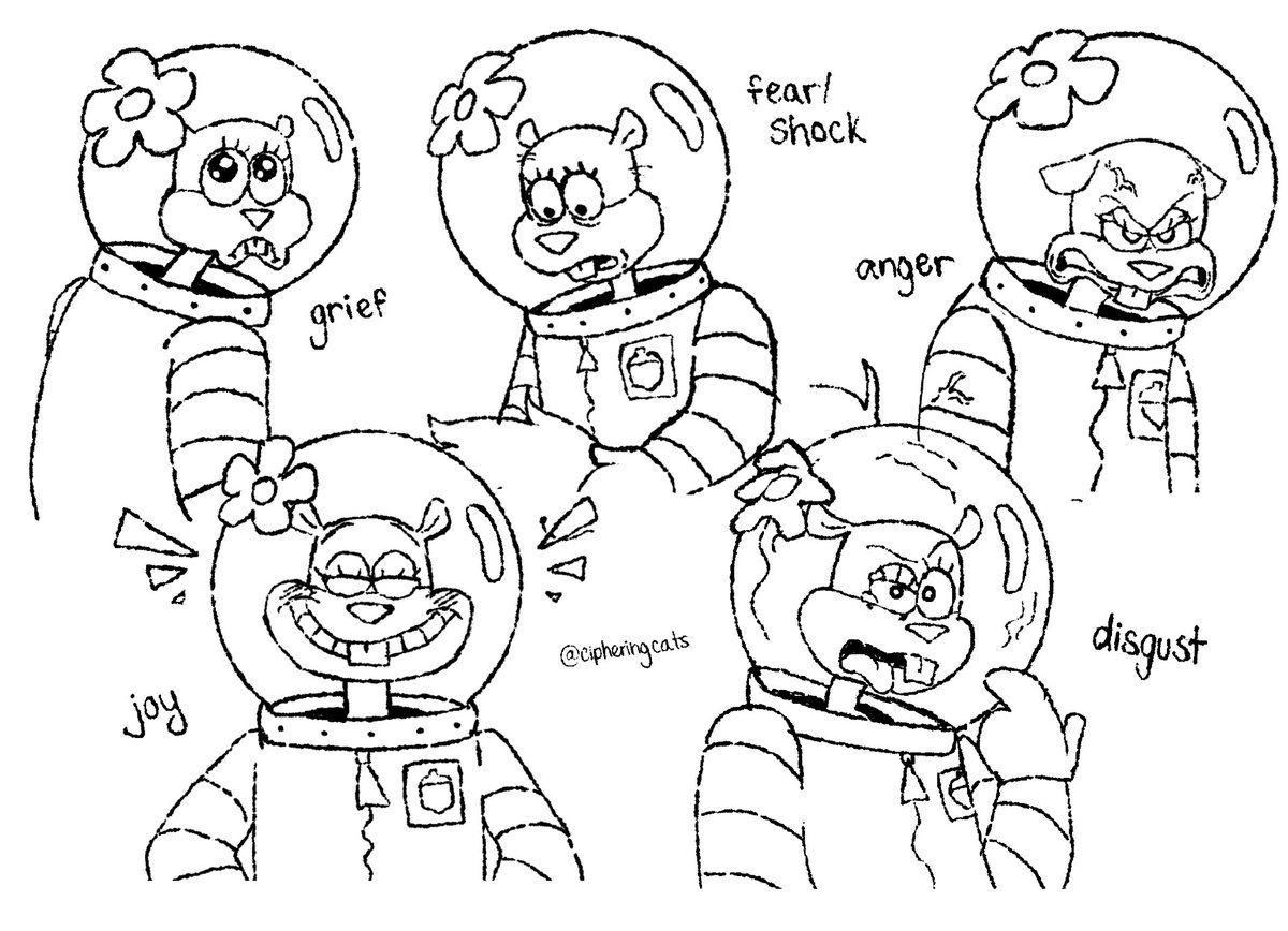 sandy cheeks expressions for classssss
