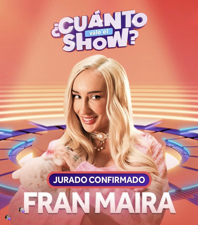 Tal como lo veníamos anunciando, Fran Maira, se une al jurado de “Cuánto Vale el Show”. Programa que comenzaría a grabarse pronto. 

#cuantovaleelshow #chv