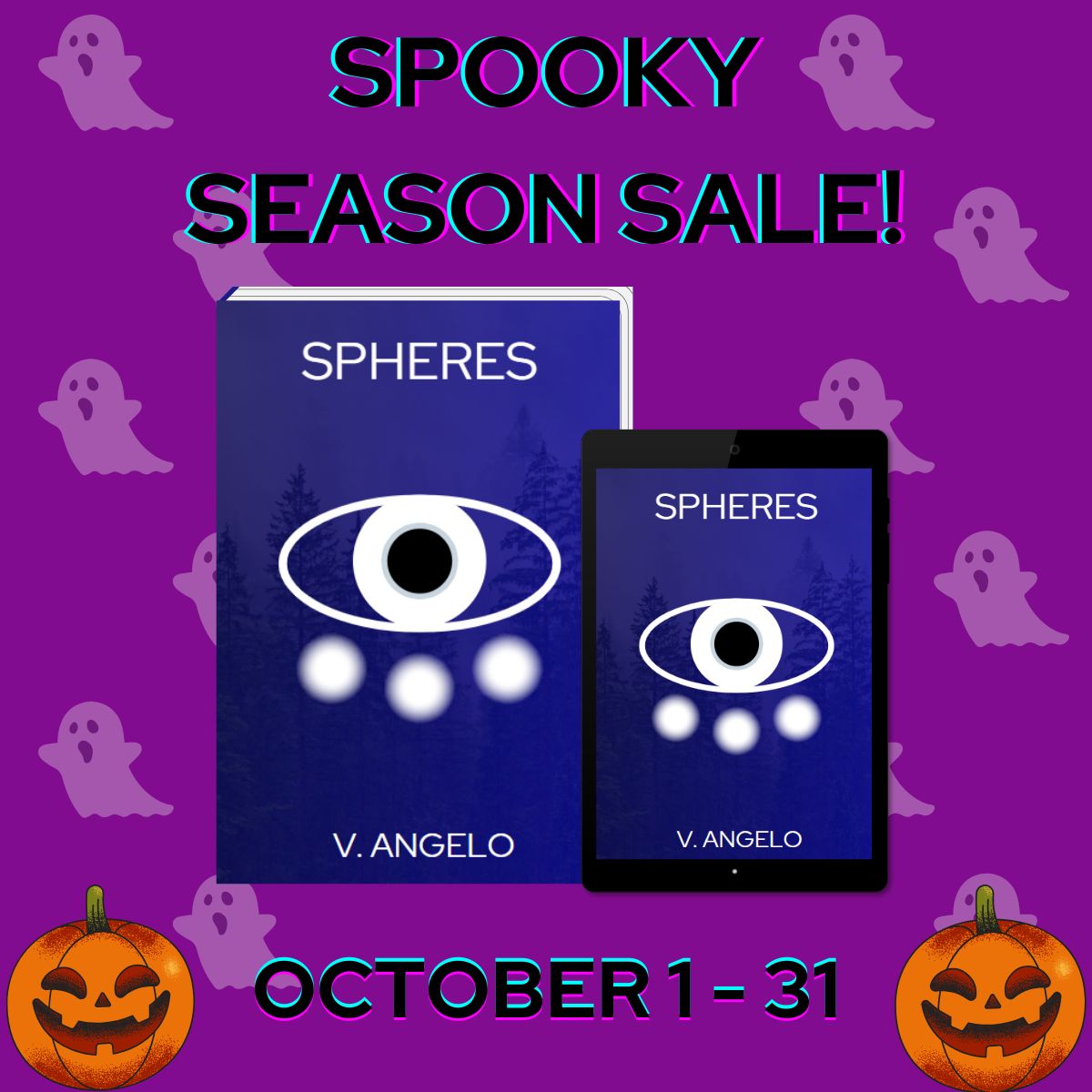vangeloauthor's tweet photo. BOO! Spooky season has arrived which means the spooky season sale is live! This discount is fang-tastic! Spooky sale ends October 31st. Visit the link below.
https://t.co/X8fCWzVoch
#spookyseason #fallvibes #happyhalloween #SupportIndependentAuthors #discountbooks #spheres https://t.co/xnD2FbnfCc