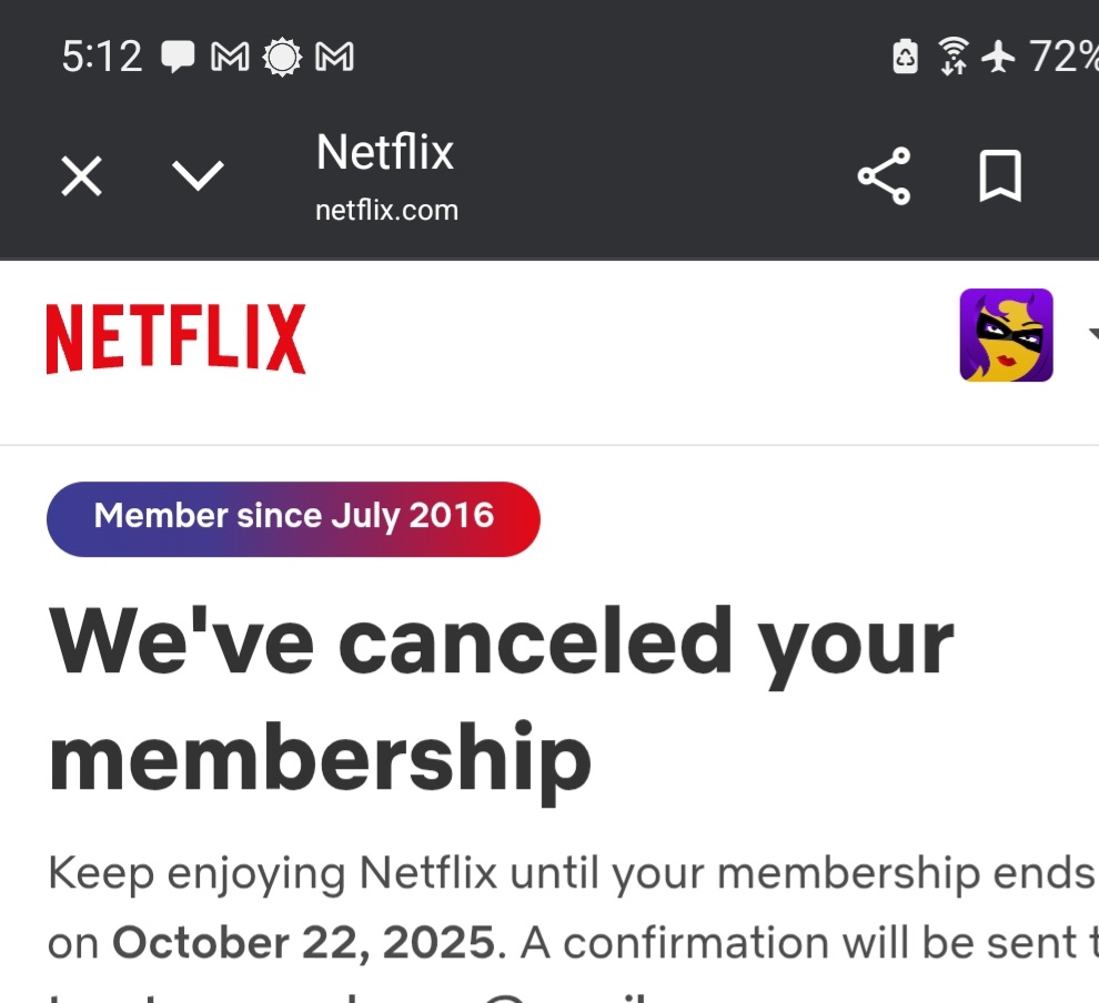 TruaxNewhouse's tweet photo. It says member since 2016... we have been subscribed since they were mailing us dvds. You have to take a stand sometime. https://t.co/cKg7Oi1OZH