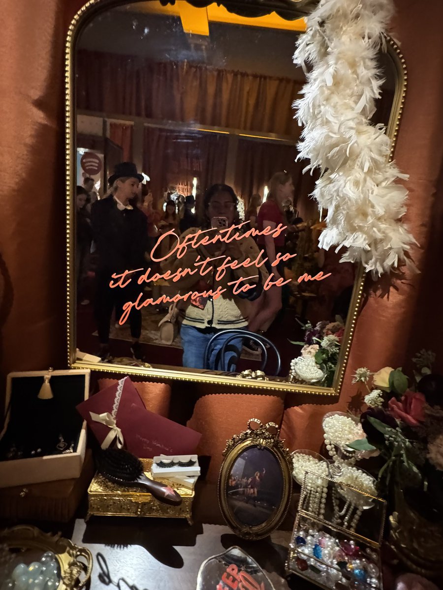 ThePopFlop's tweet image. Julie Ragbeer attended Taylor Swift’s ‘The Life of a Showgirl’ release event in NYC.