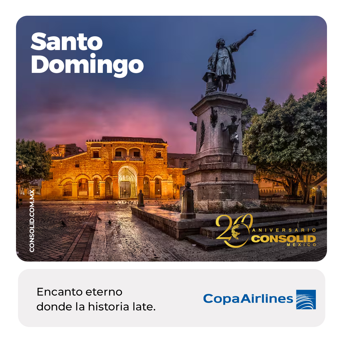 🌎 🛫  Con <a href="/CopaAirlines/">Copa Airlines</a> viaja desde 📌 Guadalajara, CDMX y Monterrey hacia 📍#SantoDomingo 🇩🇴 con las mejores tarifas y disfruta además de la mejor comisión. 🙌💰😉
👉 ❗️Acredítate ahora 🔗  is.gd/cNLG2W y reserva fácilmente❗️
#Consolid20Años #ViajaSeguro #CopaAilines