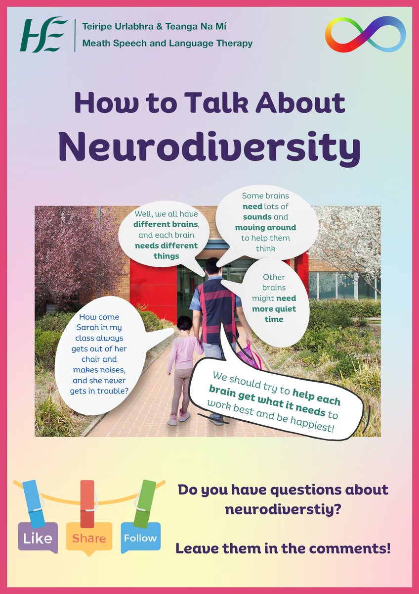 We all need to talk about #neurodiversity

#SLT #SLP #Inclusion #Accessibility #MeathSLT