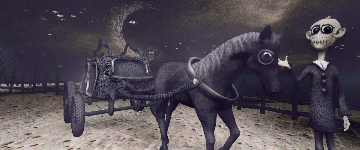 InaraPey's tweet image. Art is SL:

Cica's Happy Halloween in Second Life - wp.me/pxezy-DuZ - #SL #SecondLife #ExploringSecondLife