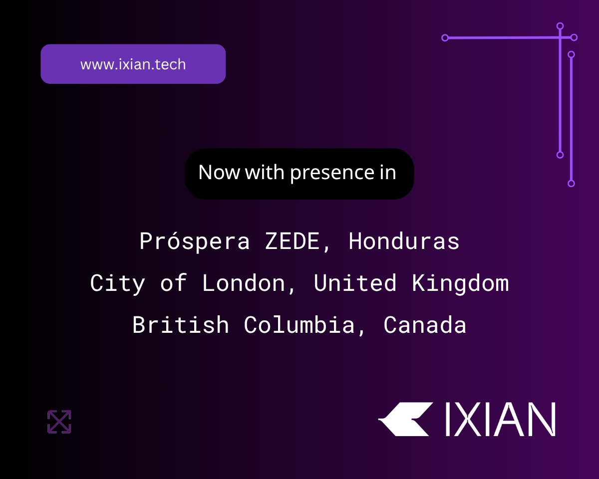 ixiantech's tweet image. Exciting news! We&apos;ve expanded to the strategic hubs of Vancouver and the City of London, enhancing our ability to serve the Network Society🌐 

@JupiterBlock is leading our efforts in the UK, while @darmrp is spearheading our initiatives in British Columbia. Reach out to learn…