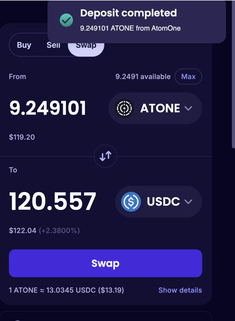 Coinstampp's tweet photo. Gecenin Alphası ! Cosmos Wallet Kullananlar Cüzdanlarınızı Kontrol Edin Sürpriz Para Çıkabilir! 
$ATOM marketcapini geçen bugün 12x yapan $ATONE a bakıyordum acaba drop atmadılar diye ve cüzdanda 120 dolarlık $ATONE buldum hemen sattım 😅
✅Kontrol için Cüzdan Bağlayın 
(Cüzdanınızda duruyorsa miktar yazıyor 0 sa yoktur) :
https://t.co/flds3OOGBI

Nasıl Satılır ?
1- Photon satın aldım (0.5 dolarlık Photon yetiyor)
https://t.co/2j1sQyPcLf
2-Withdraw PHOTON to AtomOne  https://t.co/IoRyGhv0J8
3-Withdraw Atone to Osmosis
https://t.co/flds3OOGBI
4- Swap ATONE to USDC
https://t.co/VhAjXwSj9i

USDC ye çevirmiş olduk bundan sonra osmo ya veya istediğiniz coine çevirip borsalara vs çekebilirsiniz.