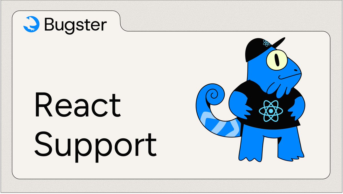 naquiaos's tweet image. We just shipped @reactjs support!
Bugster now works out-of-the-box with classic React apps and modern routing via React Router v7(code-based and file-based).
Under the hood we run your application in a Browser so we can test it as you code.
Setup in under a minute. Ship with…