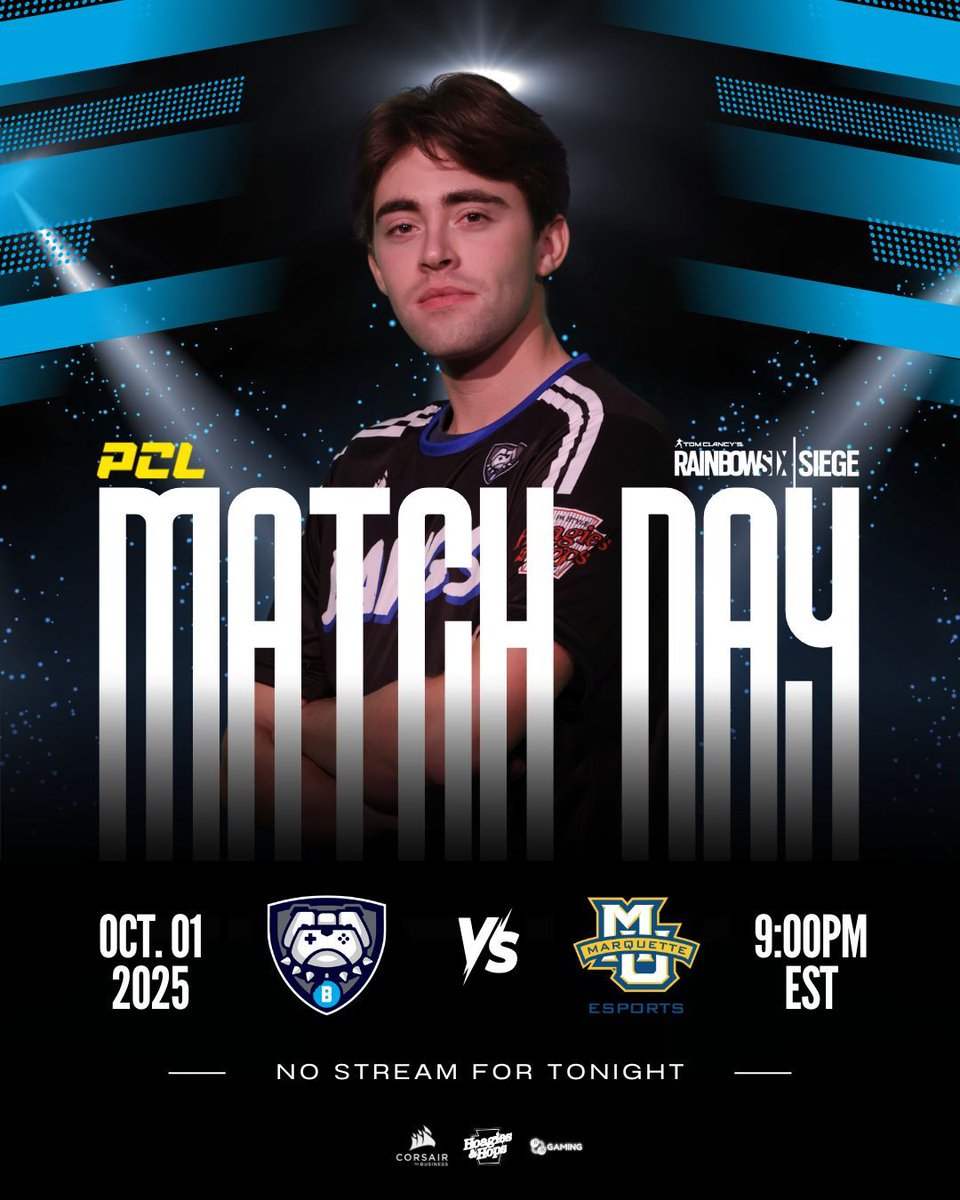 ButlerEsports's tweet photo. Double game day means double the @playvs_college action! 💥

🐾 #ButlerSSBU faces @maloneuesports at 7:00PM on https://t.co/9UydVxdvr0 🕹️
🐾 #ButlerR6 takes on @MARQ_Esports at 9:00PM 🎯

GLHF! 🐶🎮

#ButlerEsports #DawgDiff #GameDay https://t.co/i0dVzwsZ6q