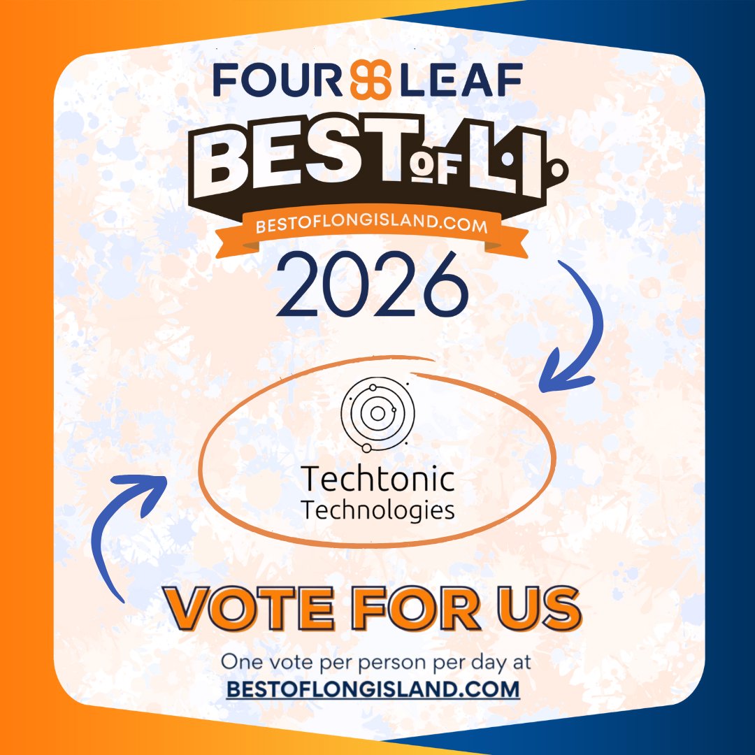 techtonictechno's tweet image. 🚨 Voting is officially OPEN! 🚨

We’re honored to be nominated for Best Computer Services in the 2026 Best of Long Island awards. Now, we need your support! 🙌

Cast your vote at bestoflongisland.com!

#bestofli #bestoflongisland #vote #supportlocal #longislandbusiness